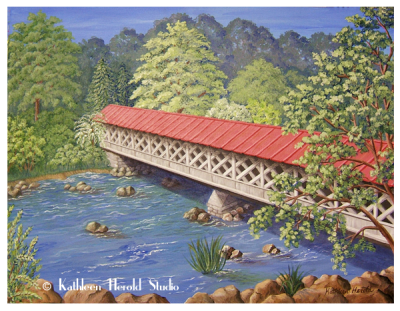 Ashuelot Covered Bridge | Acrylic Painting