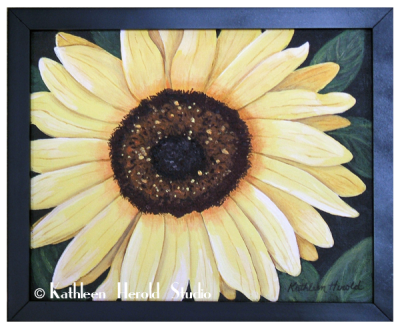 Yellow Sunflower Acrylic Painting