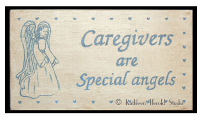 Caregivers Wood Plaque | Kathleen Herold Studio