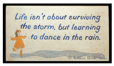 Dance in the Rain | Wood Plaque | Kathleen Herold Studio