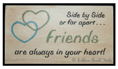Friends Wood Plaque | Kathleen Herold Studio