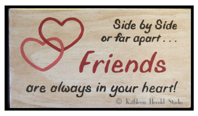 Friends Wood Plaque | Kathleen Herold Studio